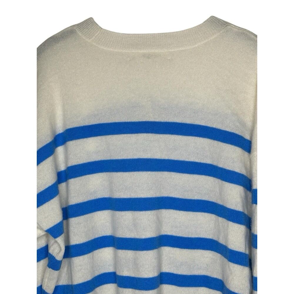 NWT Madewell Womens (Re)sponsible Cashmere Sweater Medium Oversized Striped - Picture 10 of 14